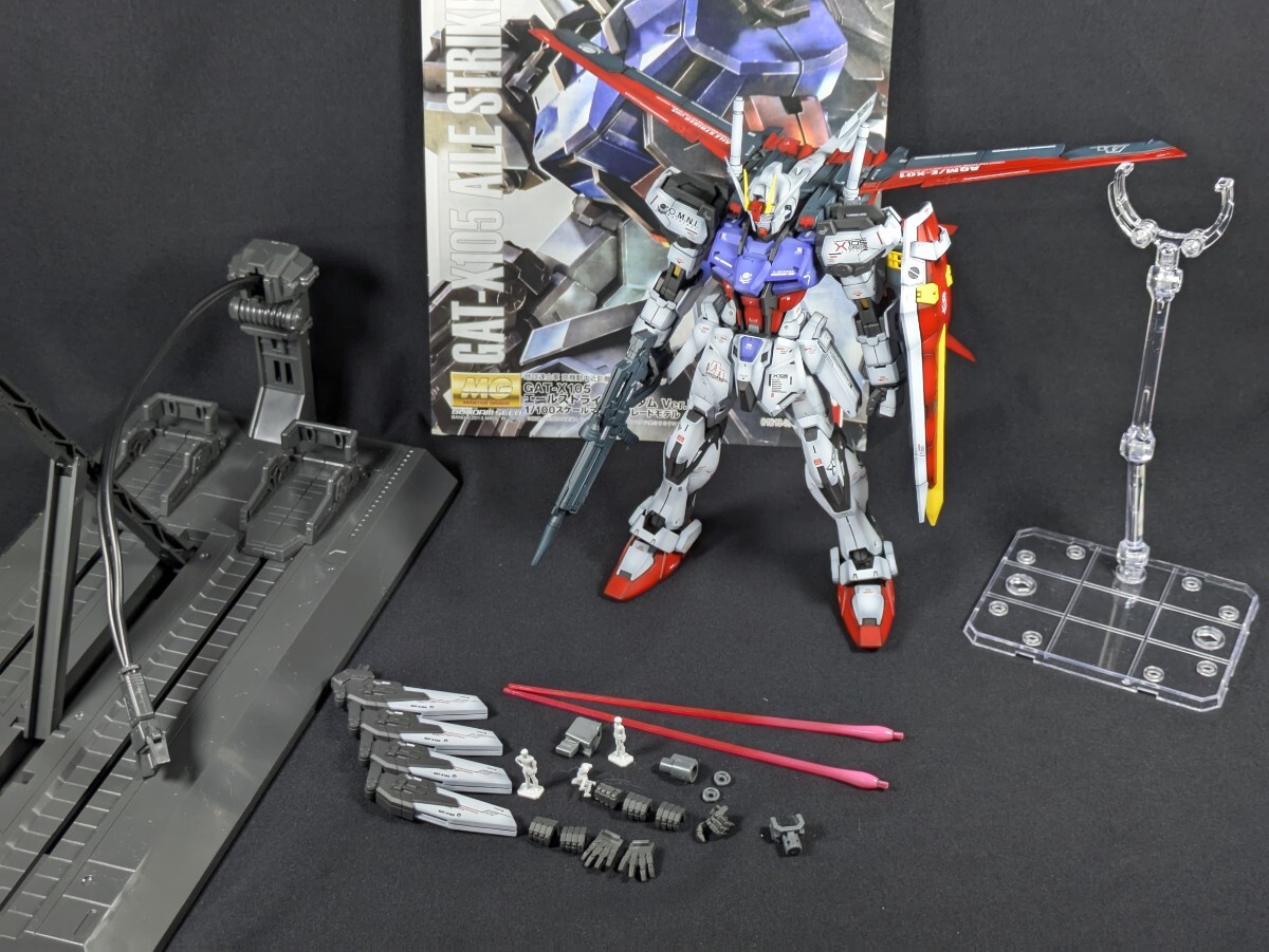 完成品 塗装改修済み バンダイ MG 1/100 エールストライク 完成品 塗装改修済み バンダイ MG 1/100 エールストライク