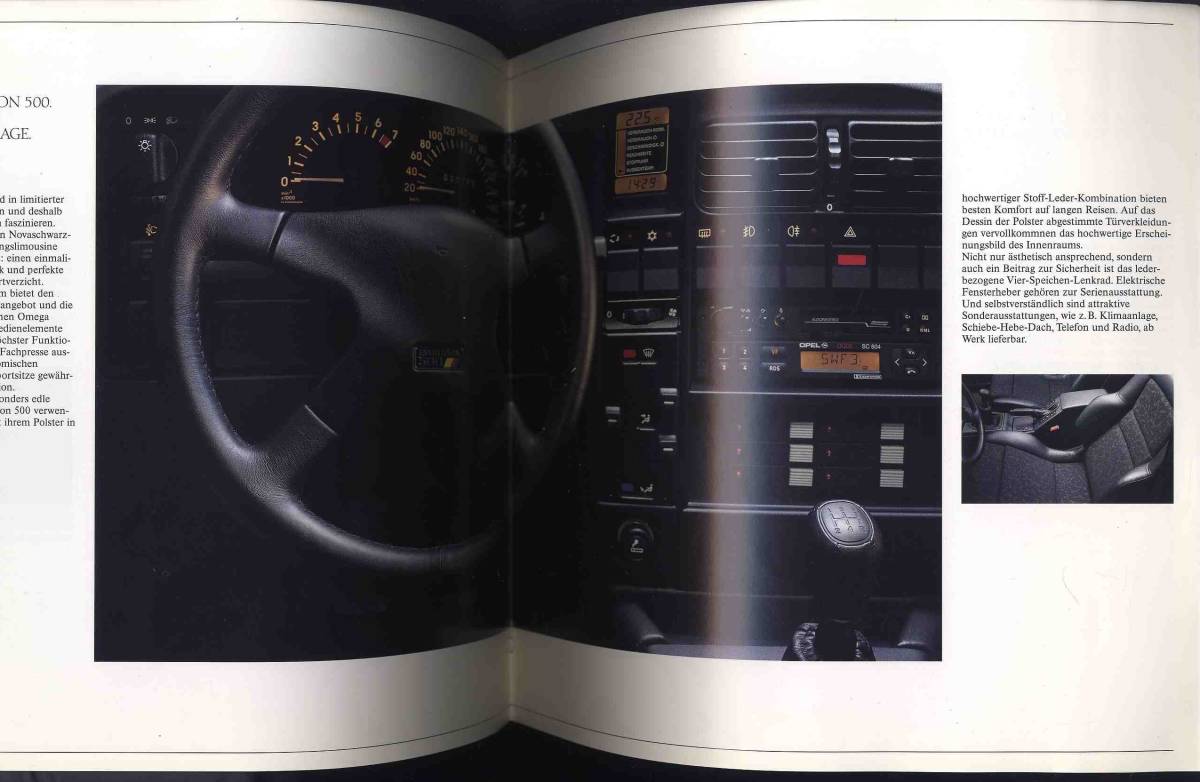 [b4898]1991 year Opel * Omega Evolution 500 catalog 