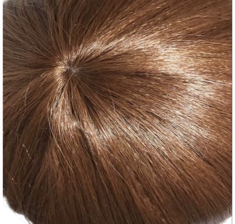  heat-resisting full wig semi long new goods orange Brown 2011512