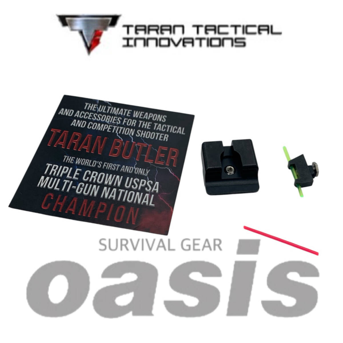 TTI Ultimate Fiber Optic Sight Set for Glock Green 今、Redも付いています 並行輸入品 実物 フロントサイト リアサイト