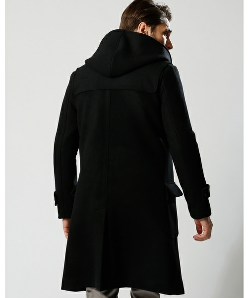wjk fine wool duffle ... шерсть ...  полный  пальто   черный  S размер    товар хорошо продается  