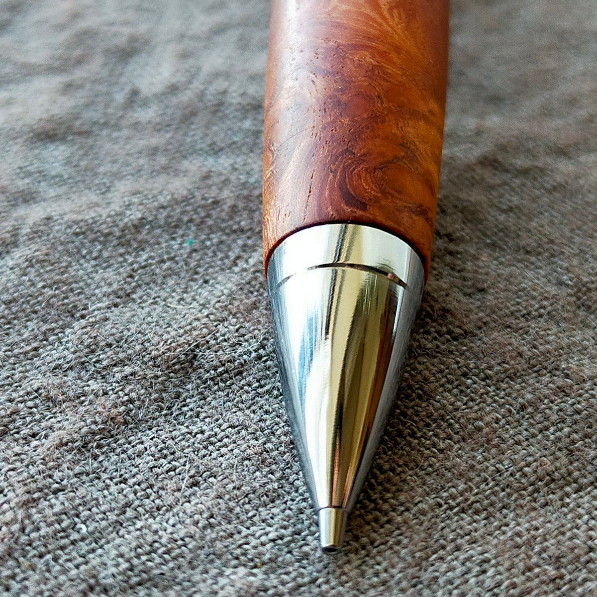 ハンドメイド 花梨瘤 ブルーステイン トリコロール 木軸シャープ ハンドメイド 花梨瘤 ブルーステイン トリコロール 木軸シャープ