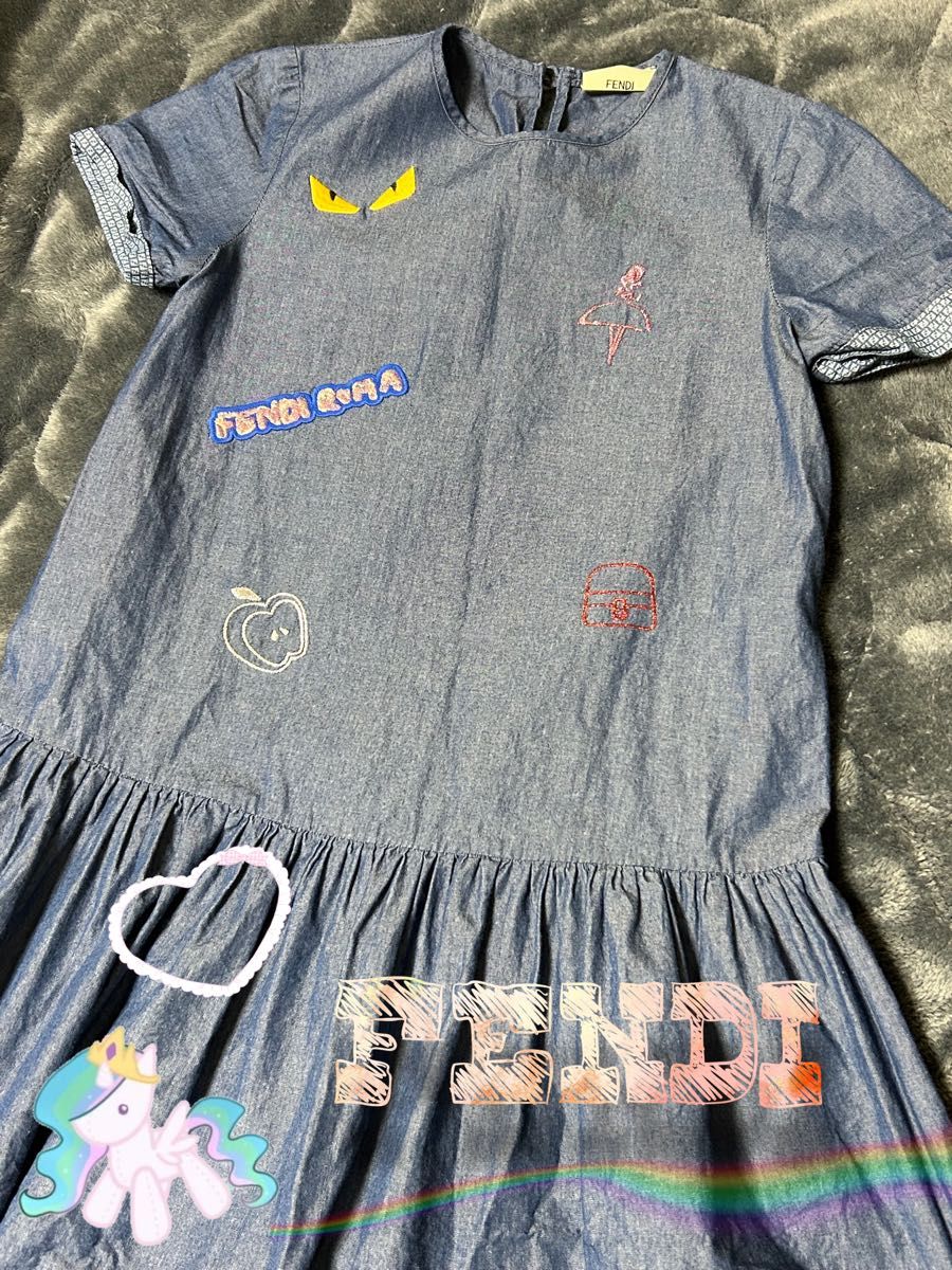 FENDIフェンディキッズデニムワンピース7A|Yahoo!フリマ(旧 FENDIフェンディキッズデニムワンピース7A|Yahoo!フリマ(旧