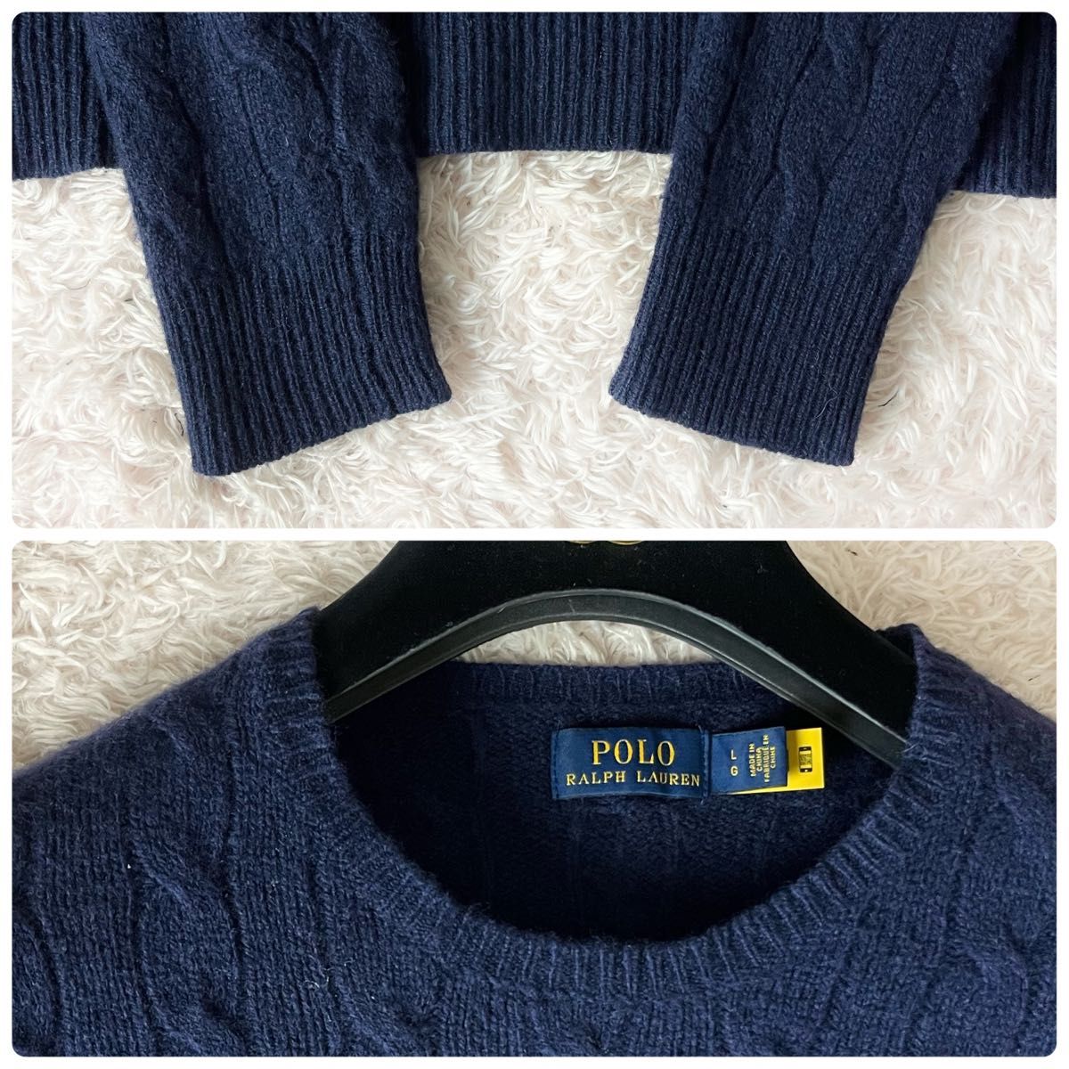 POLORALPHLAUREN ポロラルフローレン ウール カシミヤ ケーブル POLORALPHLAUREN ポロラルフローレン ウール カシミヤ ケーブル
