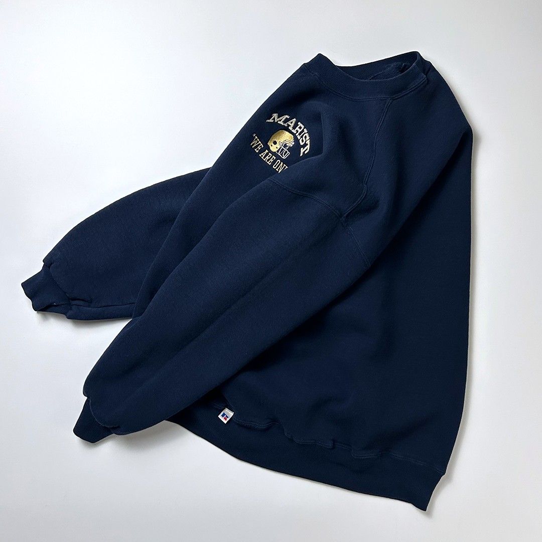 ラッセルアスレチック スウェット XL ネイビー 前V 刺繍 ラッセルアスレチック スウェット XL ネイビー 前V 刺繍