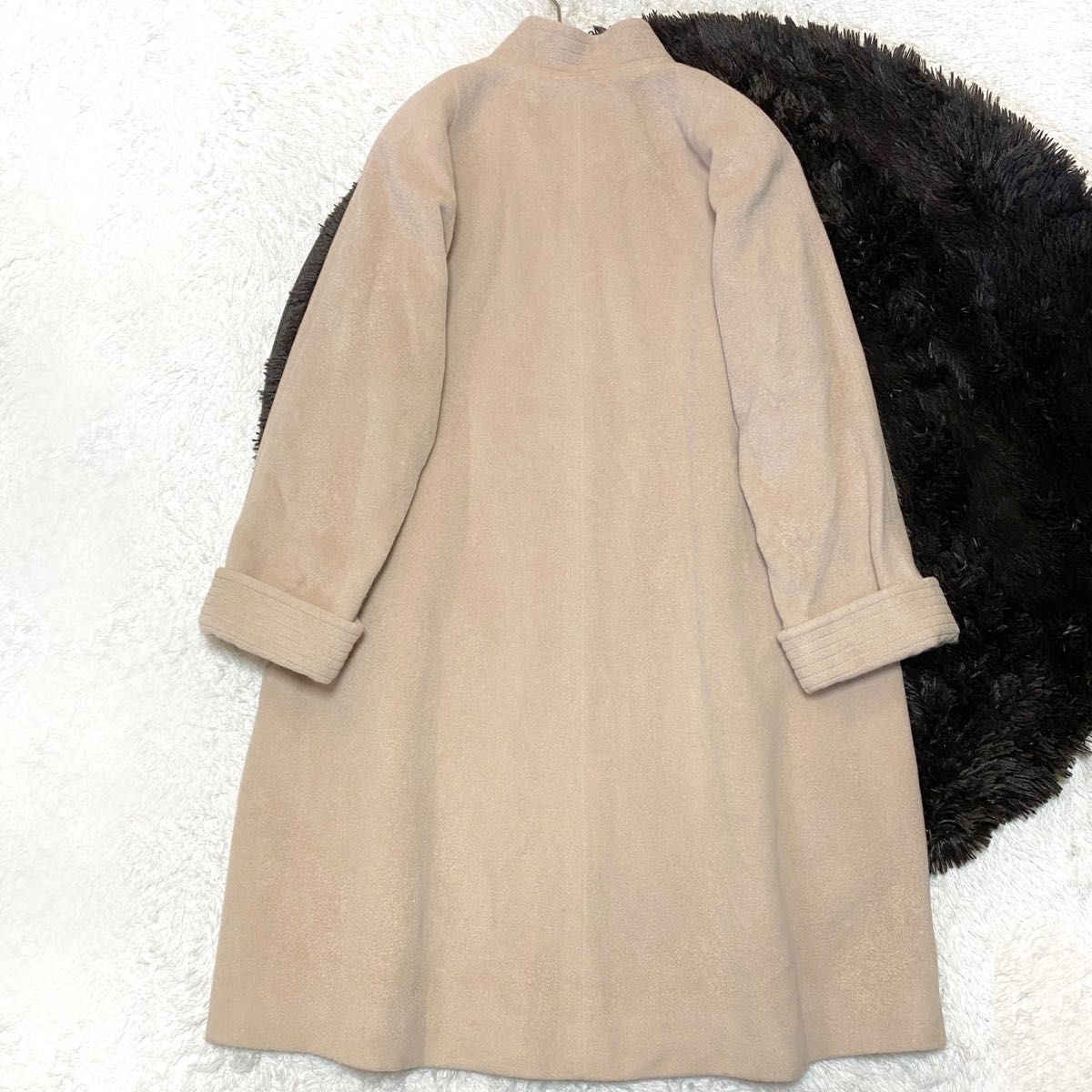 美品】マディソン MADUSON アンゴラ Aライン ロング コート 美品】マディソン MADUSON アンゴラ Aライン ロング コート