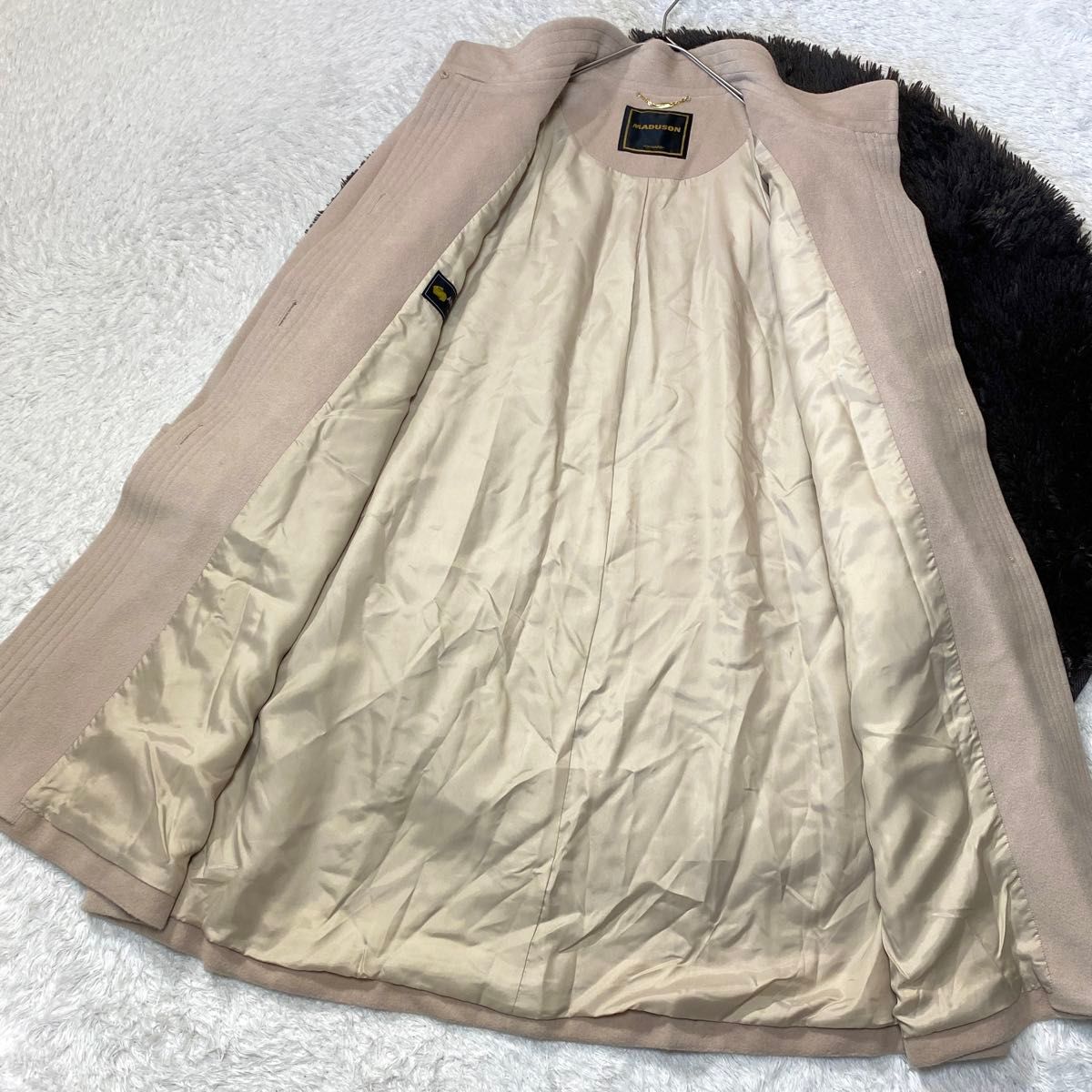 美品】マディソン MADUSON アンゴラ Aライン ロング コート 美品】マディソン MADUSON アンゴラ Aライン ロング コート