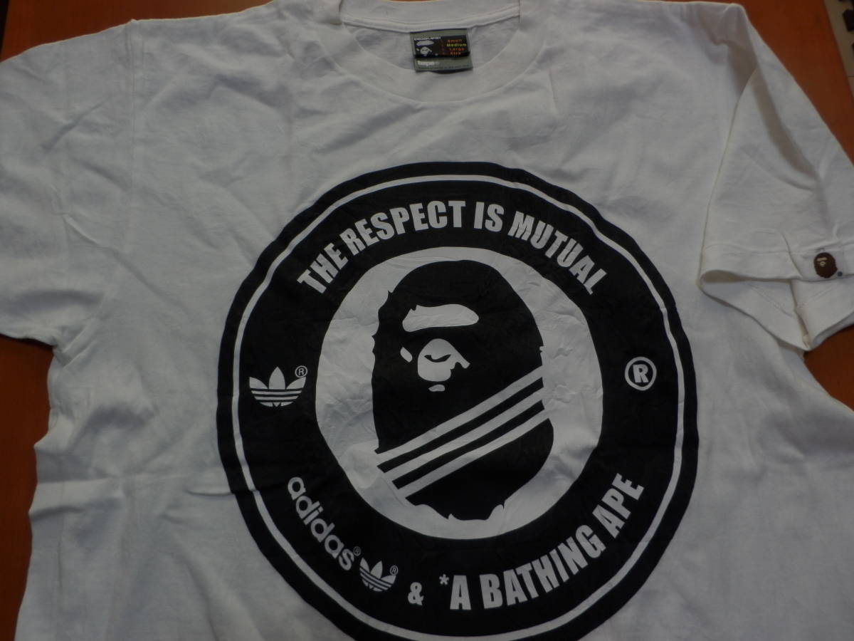 A BATHING APE アベイシングエイプ BAPE adidas アディダス コラボ 圧縮 Ｔシャツ 未着用 初期物 正規品