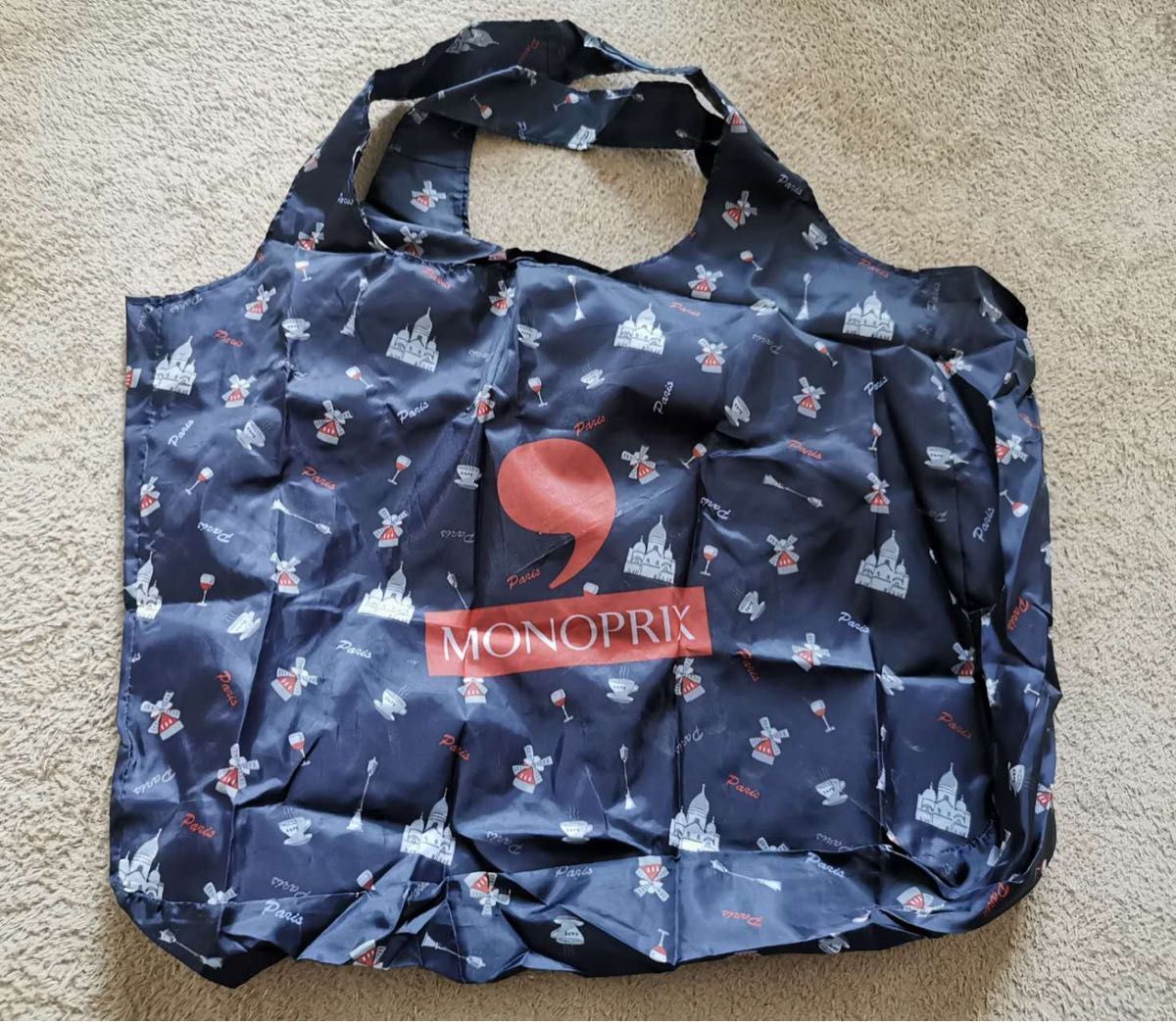 フランス MONOPRIX モノプリ エコバッグ 折りたたみ パリ土産 フランス MONOPRIX モノプリ エコバッグ 折りたたみ パリ土産