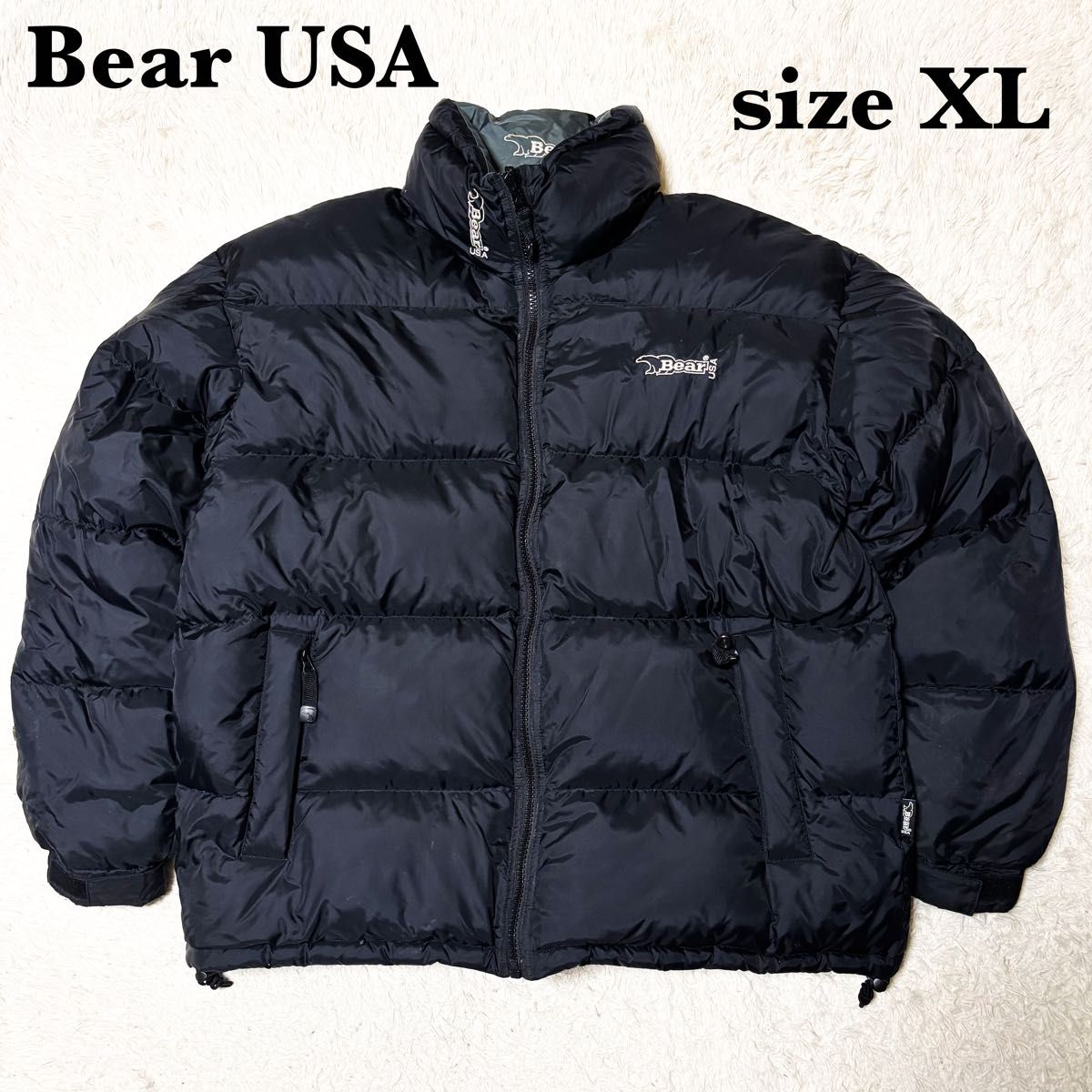 リバーシブル】Bear USA ベアー 肉厚ダウンジャケット 刺繍ロゴ リバーシブル】Bear USA ベアー 肉厚ダウンジャケット 刺繍ロゴ