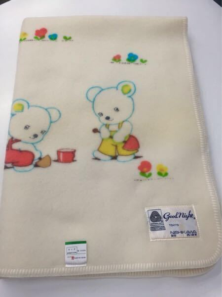 [ new goods ] original wool blanket 1 sheets baby blanket west river made in Japan blanket retro Showa era wool .. bedding ①