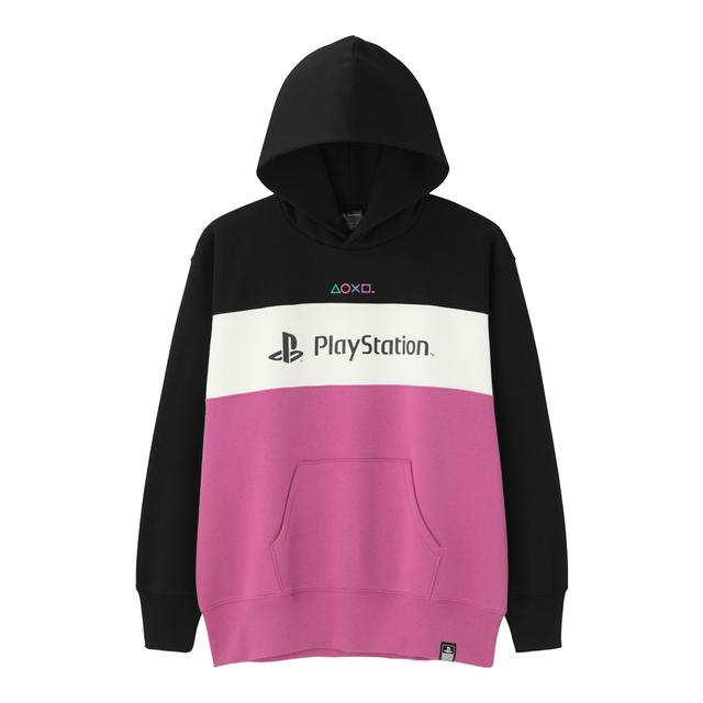 《送料無料 新品》GU ジーユー プレイステーション PlayStation プレステ パーカー ビッグスウェット プルパーカー ピンク XS　SS_画像1