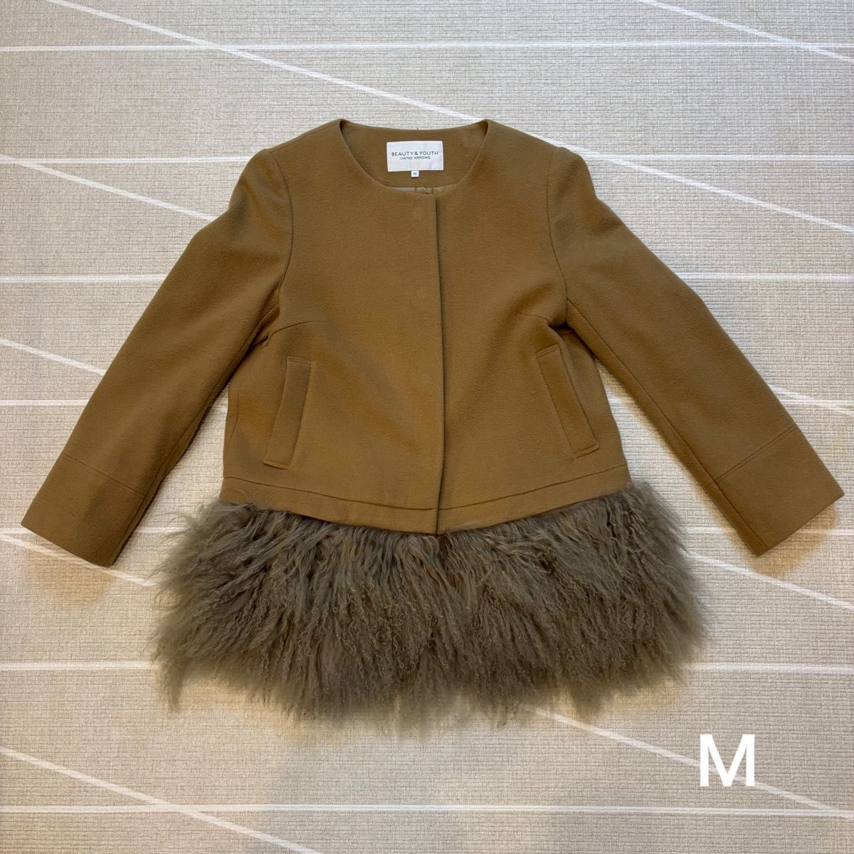 BEAUTY&YOUTH UNITED ARROWS ノーカラーコート プードル