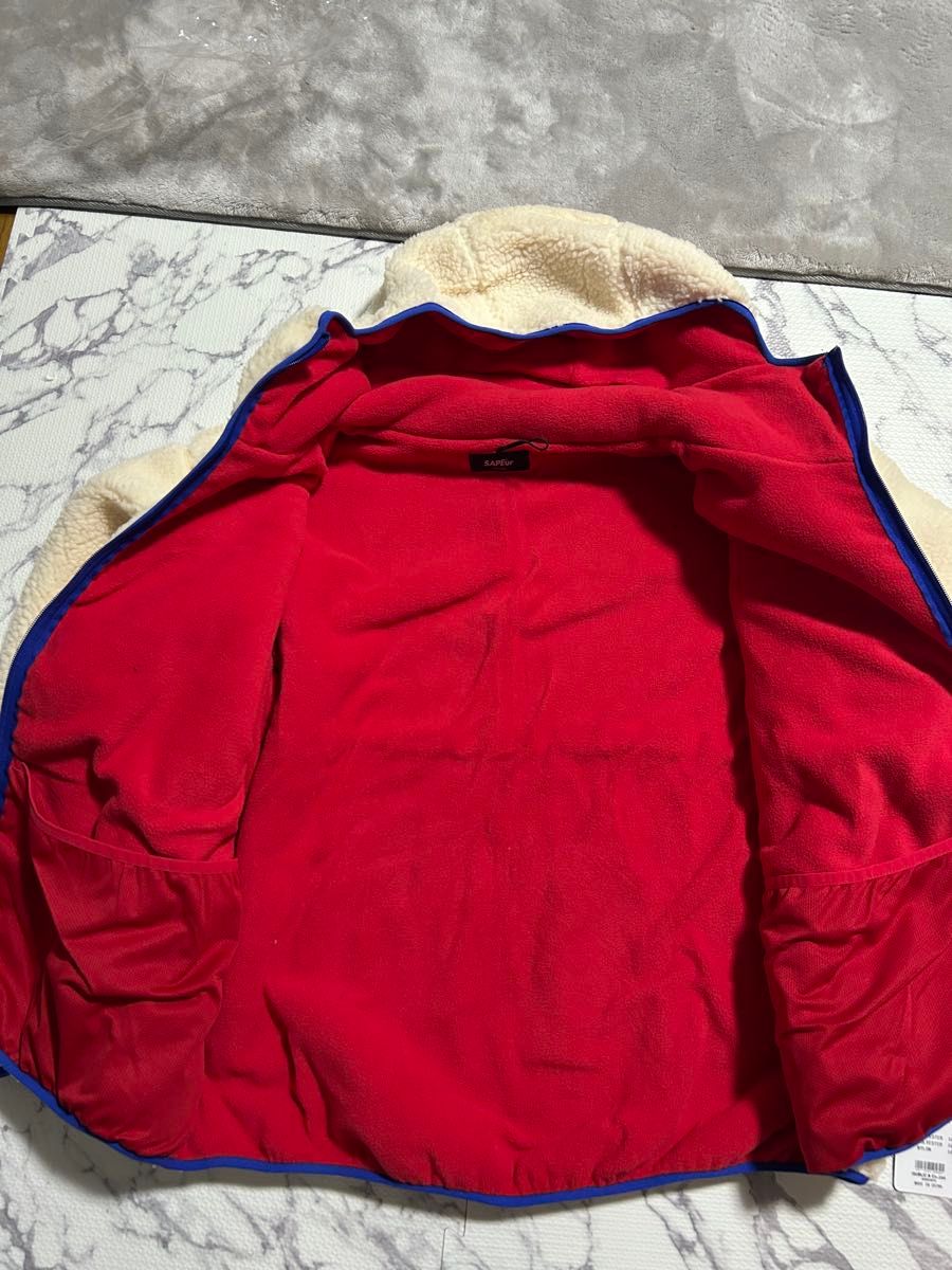 SAPEur FUTURE PILE JACKET ホワイト L サプール ボアジャケット SAPEur FUTURE PILE JACKET ホワイト L サプール ボアジャケット