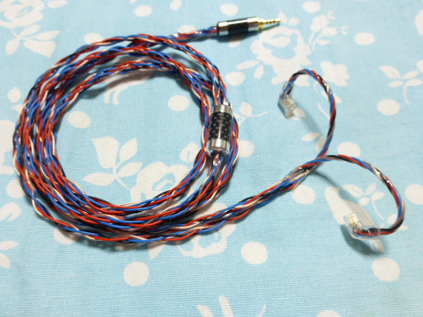 UE IEM qdc 用 ケーブル MOGAMI 2799 八芯 ブレイド編み込み 2.5mm4極 4色仕様 ( 4.4mm5極 カスタム対応可能) NEPTUNE KANN DP-X1A SP1000