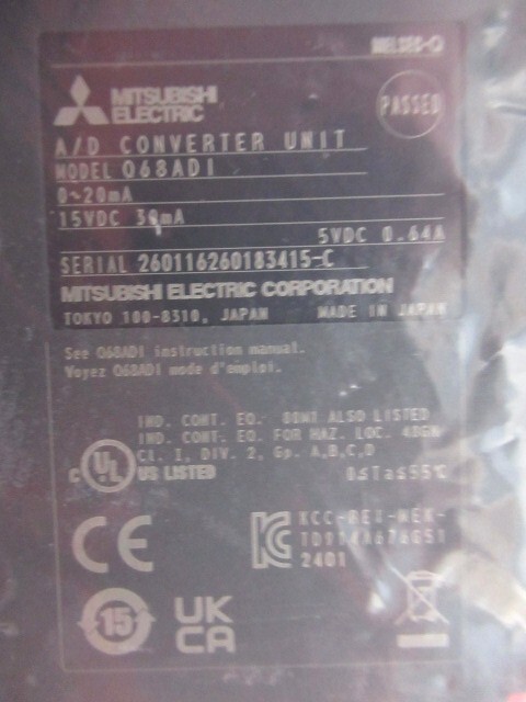 未開封品 Mitsubishi 三菱電機 Q68ADI デジタル変換ユニット 未開封品 Mitsubishi 三菱電機 Q68ADI デジタル変換ユニット