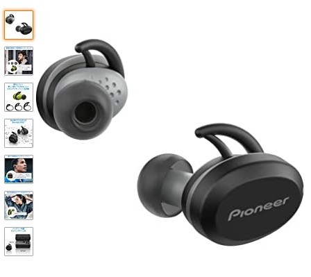 その他 PIONEER FULL WIRELESS EARPHONES Bluetooth/CABLE FREE /WITH MIKE-LIMO GREY SE-E8TW(H)