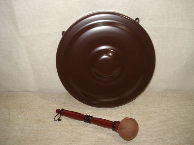 「新品・径約３０．５ｃｍ」 鉄製　銅鑼｛上｝ バイ付　化粧箱