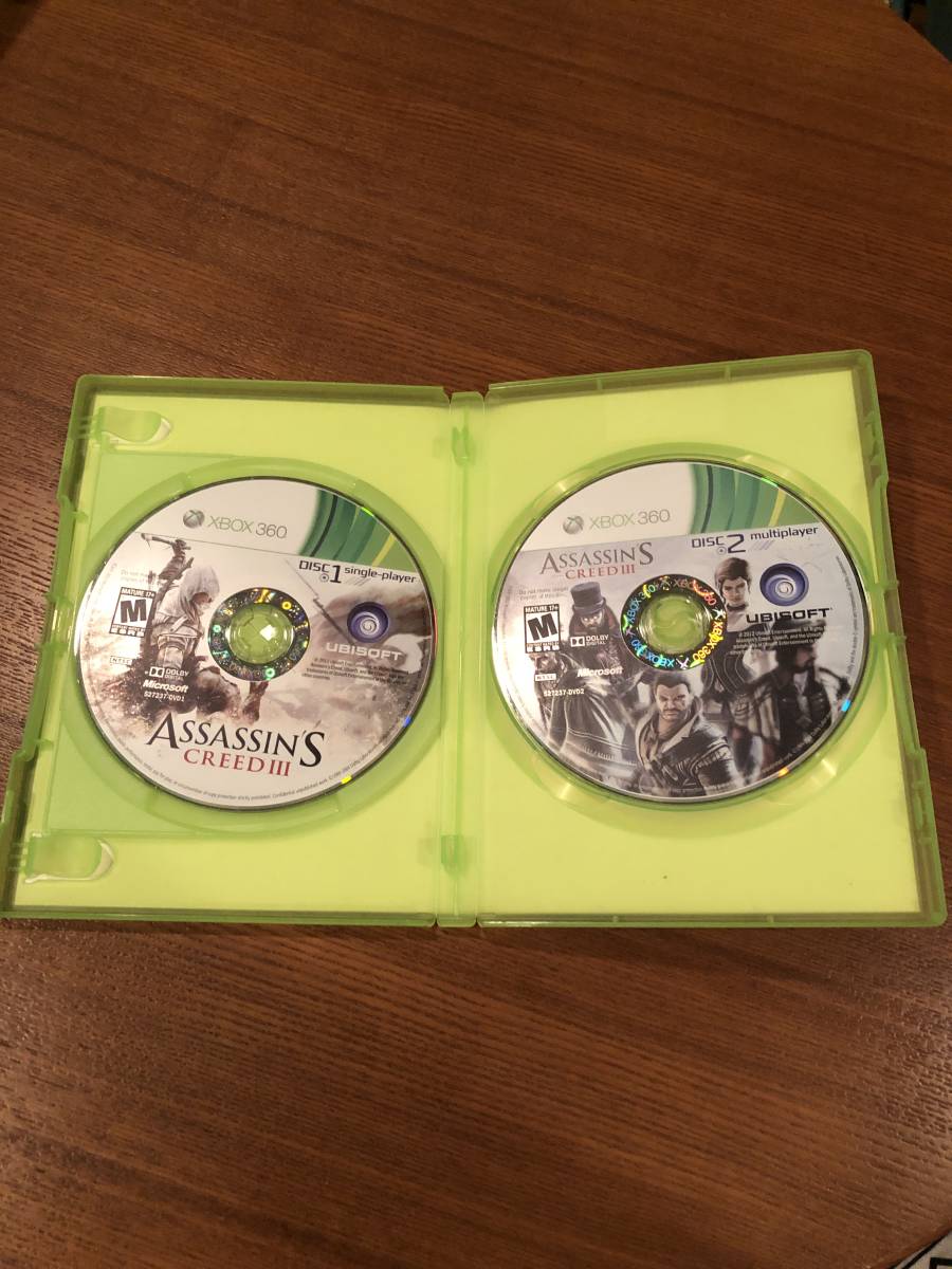 送料無料 Xbox360 ★ASSASIN'S CREED III アサシンクリード３ 海外版★Xbox one/series X下位互換対応済
