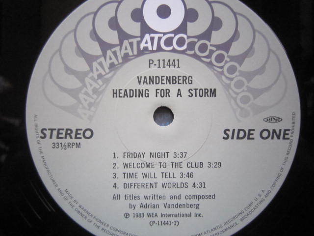■ヴァンデンバーグ（VANDENBERG）/ 誘惑の炎 HEADING FOR A STORM / 国内盤帯付きLPレコード ホワイトスネイクの画像5