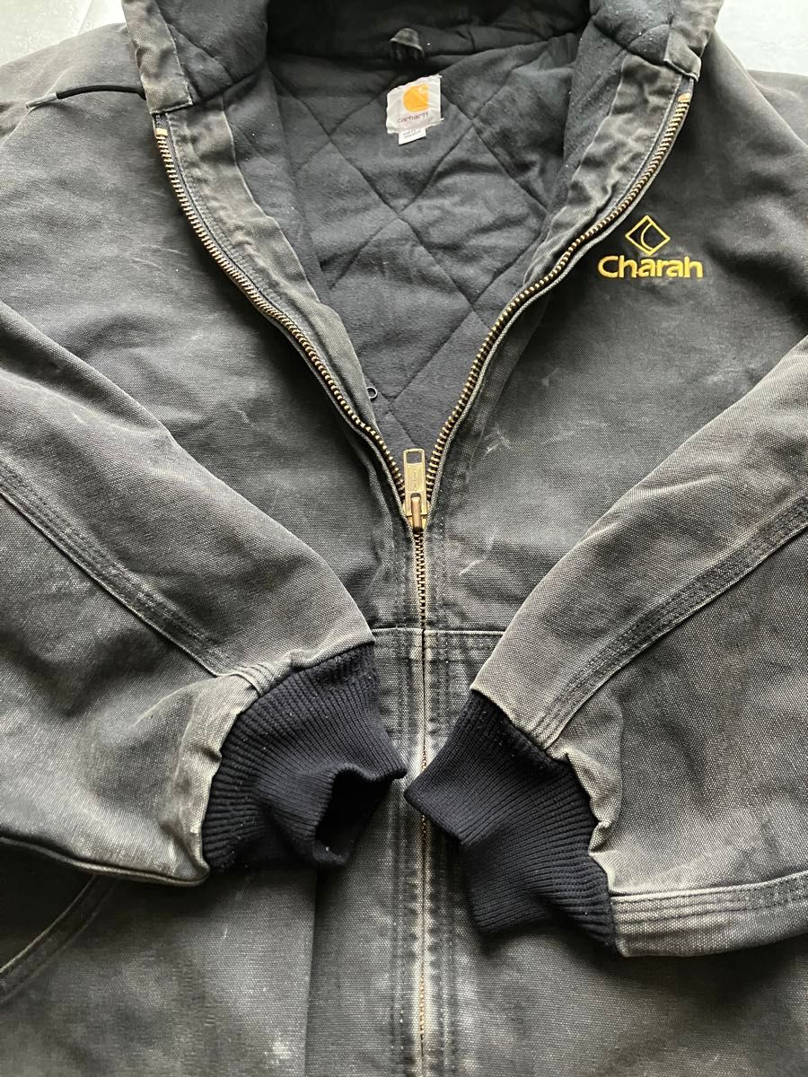 carhartt アクティブジャケット 鬼フェード レア レア Carhartt カーハート アクティブジャケット 企業ロゴ