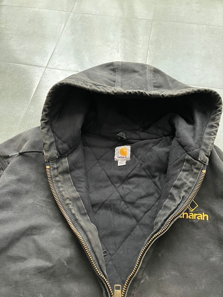 carhartt アクティブジャケット 鬼フェード レア レア Carhartt カーハート アクティブジャケット 企業ロゴ