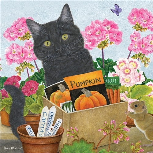 73341 1000ピース ジグソーパズル イギリス発売●OT●黒猫 Anne Mortimer Black Cat Pumpkin