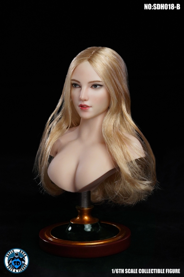 *Super Duc*1/6 scale . wool woman head ( Gold long car Lee hair )SDH018 B