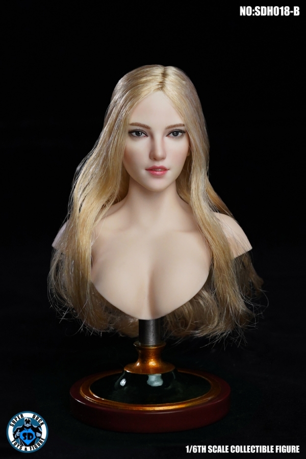 *Super Duc*1/6 scale . wool woman head ( Gold long car Lee hair )SDH018 B