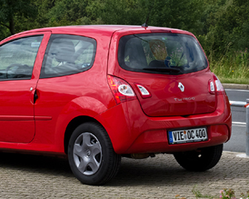  Renault * Twingo фаза 2 2007 год ~2014 год примерно задняя торцевая дверь Logo для ремонта разрезной знак стикер серебряный 