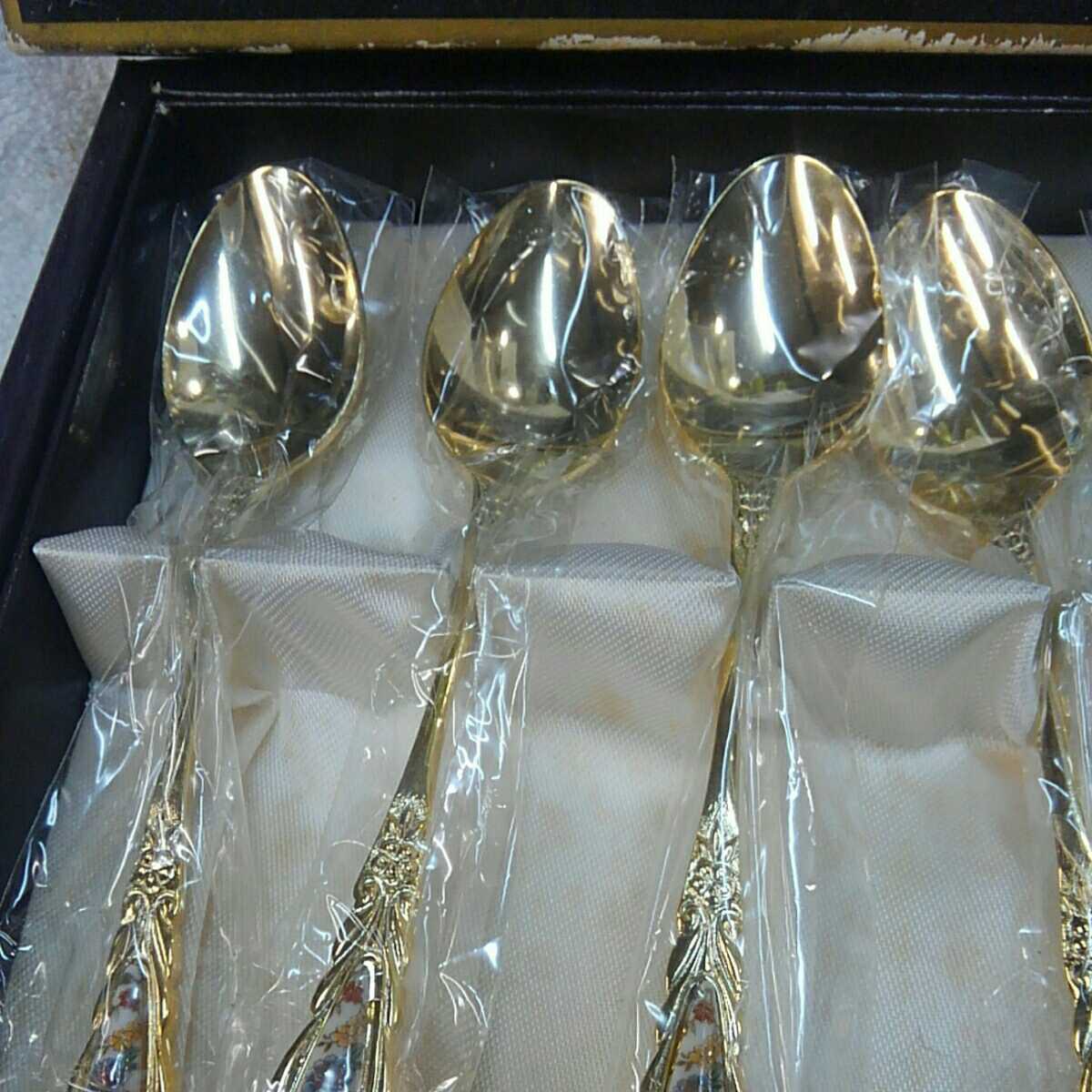 [ table wear ] L gong -doELDORADO spoon set gorgeous . customer guest coffee flower cutlery stainless steel gilding [20/01 E-1]