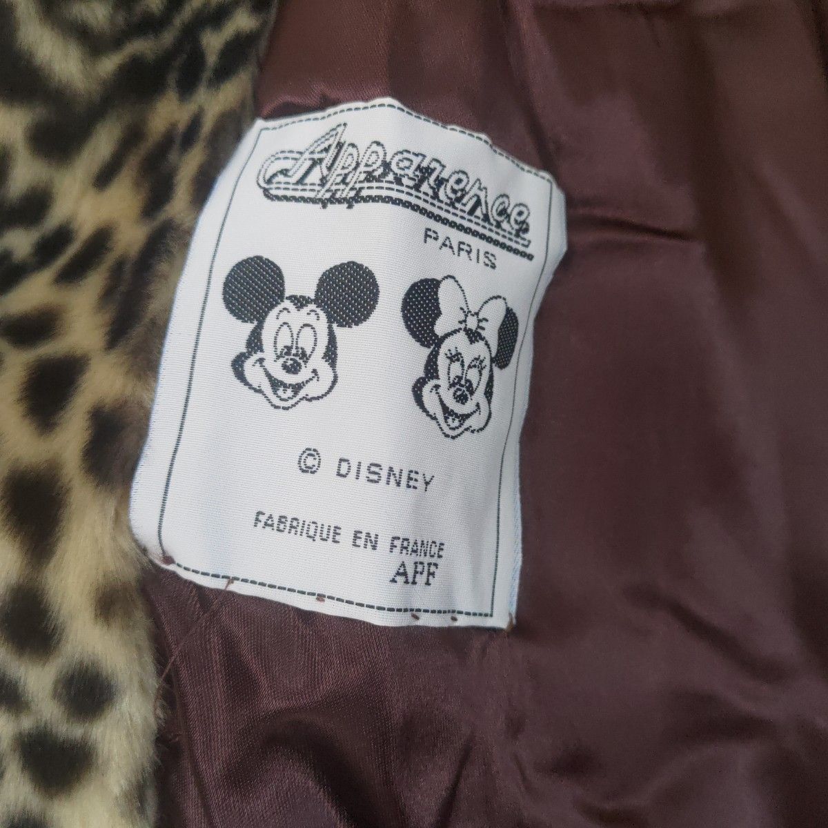 ディズニー DISNEY ミッキー&ミニー レオパード ファーコート ディズニー DISNEY ミッキー&ミニー レオパード ファーコート