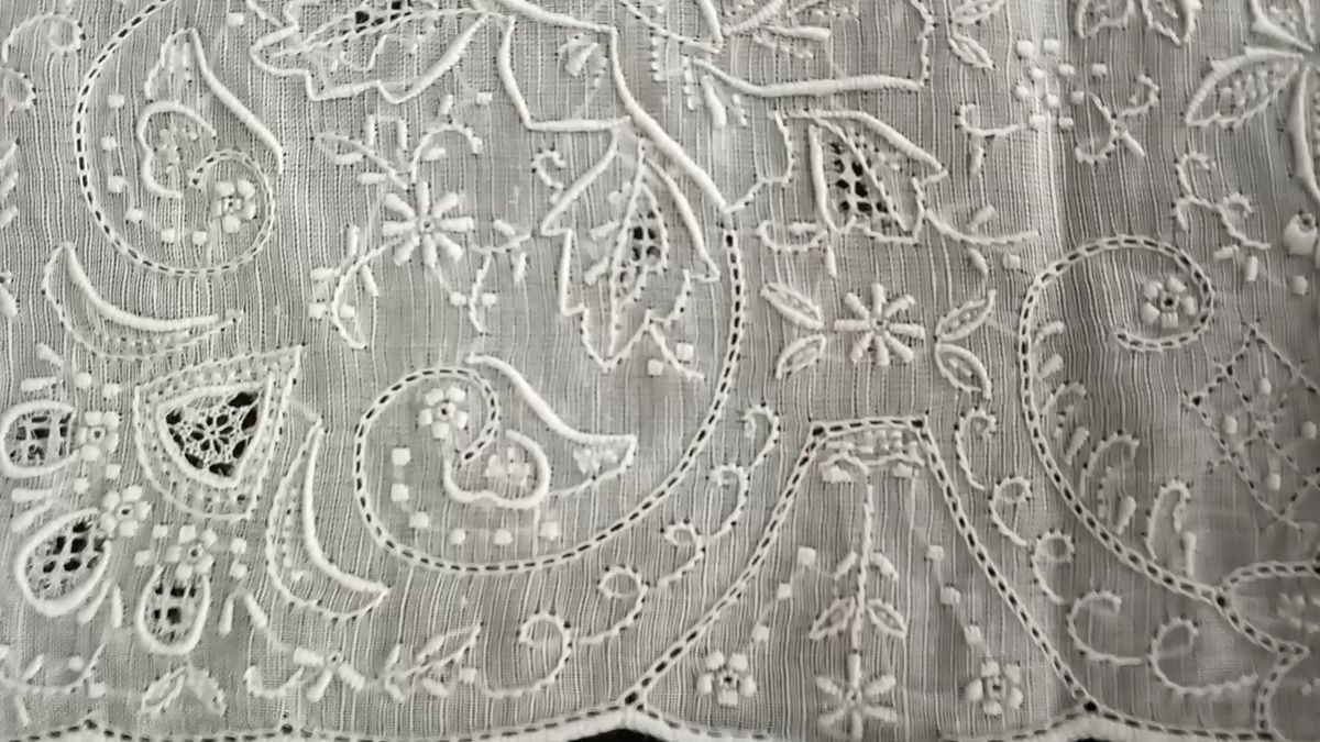 スワトウ (汕頭) ハンカチ 手刺繍 SWATOW 中国製 (1)