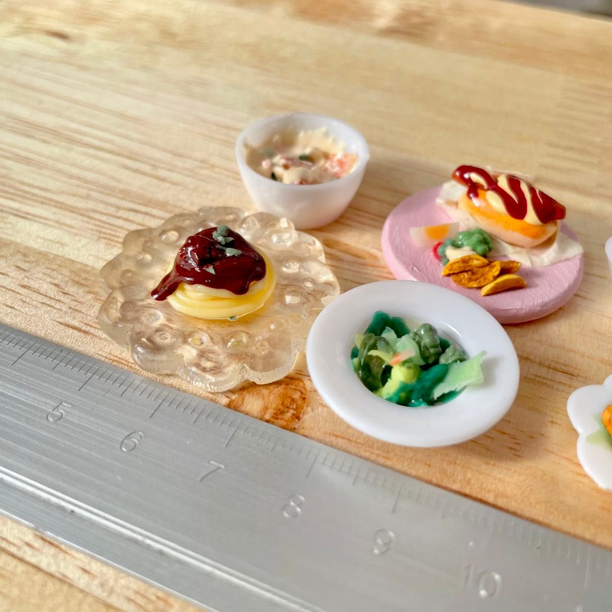 1.ドールハウス ミニチュア ミニチュアフード 樹脂粘土 ミニチュアスイーツ　食品サンプル　おかず　ご飯　フェイクフード