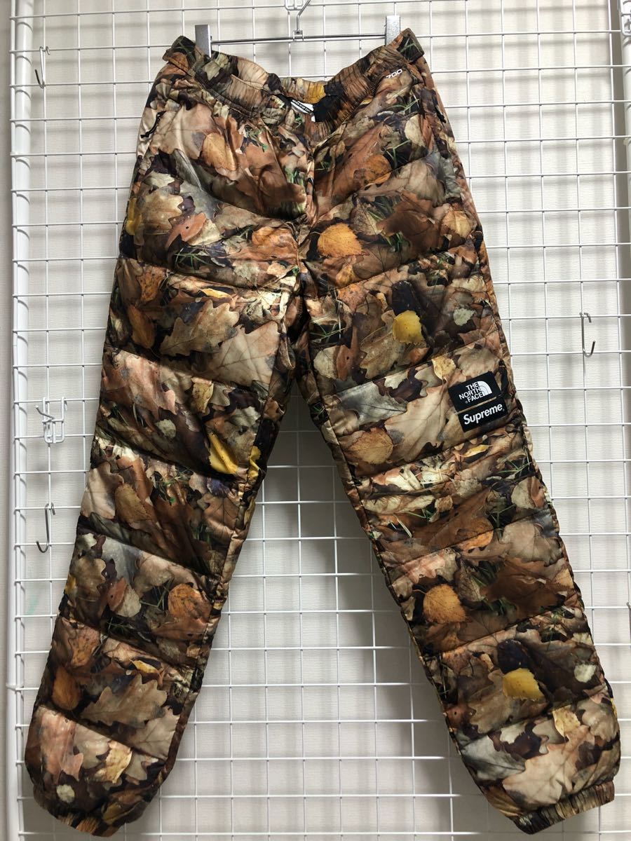 Supreme The North Face Nuptse Pant Leaves サイズM 16aw リーフカモ柄 ヌプシパンツ ダウン パンツ