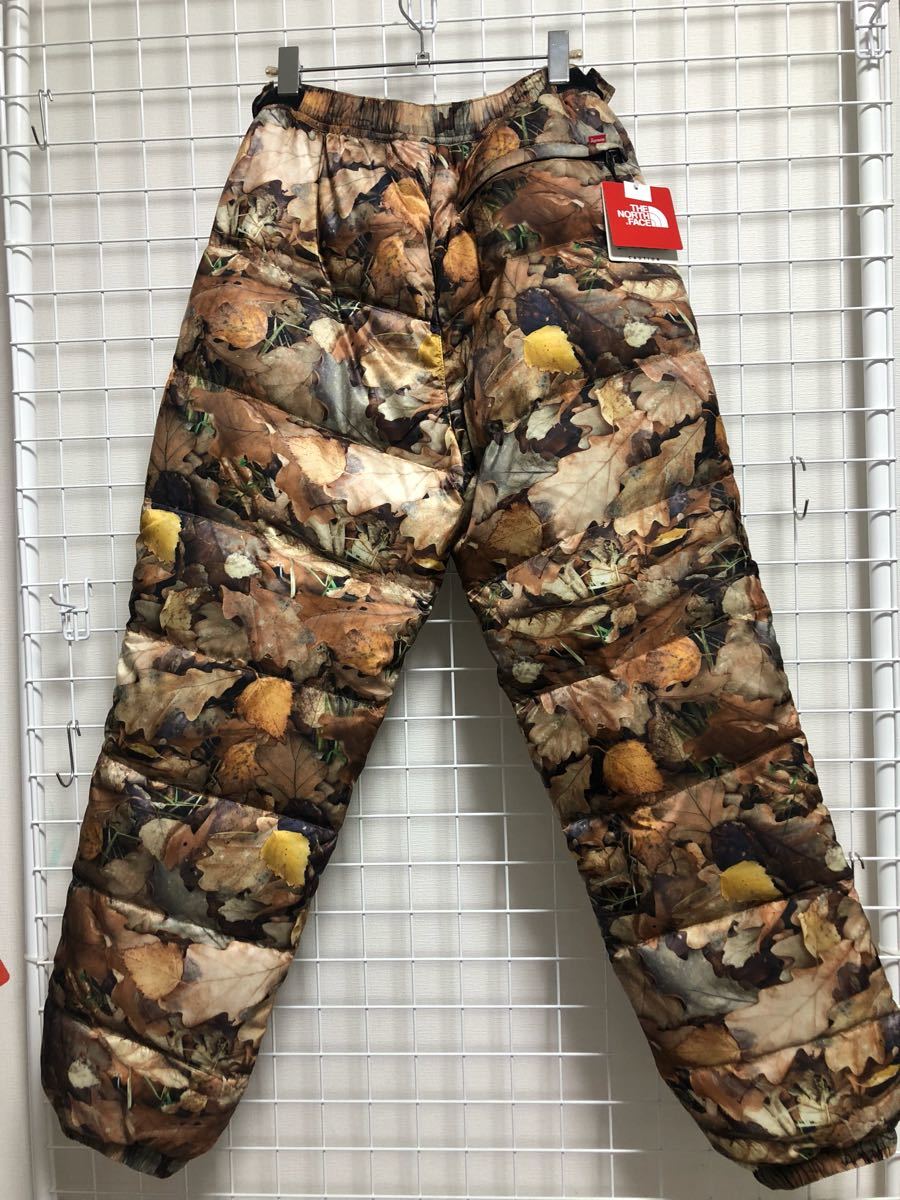 Supreme The North Face Nuptse Pant Leaves サイズM 16aw リーフカモ柄 ヌプシパンツ ダウン パンツ