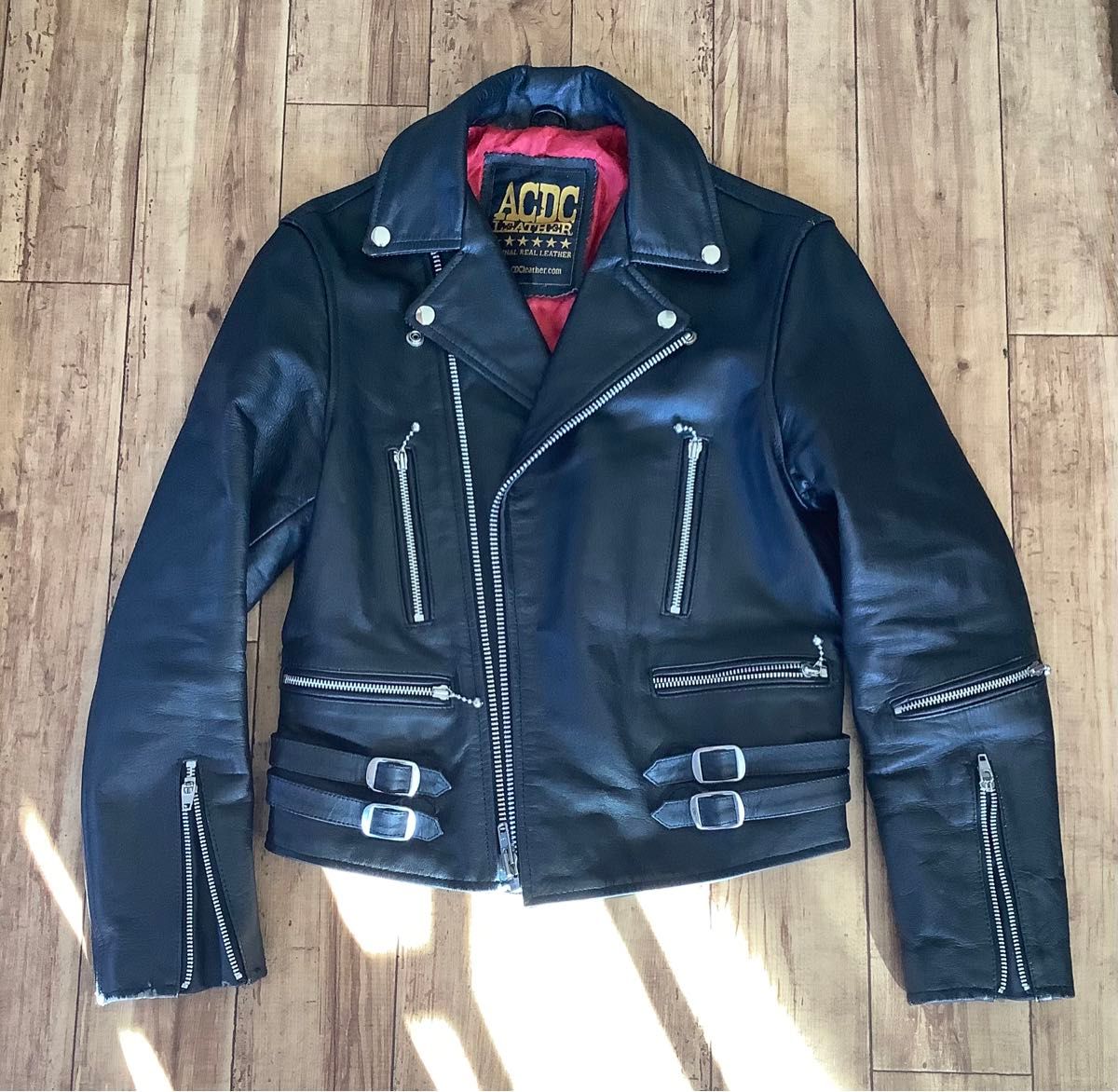 レザー ダブルライダースジャケット タイトフィット レザー ダブルライダースジャケット タイトフィット