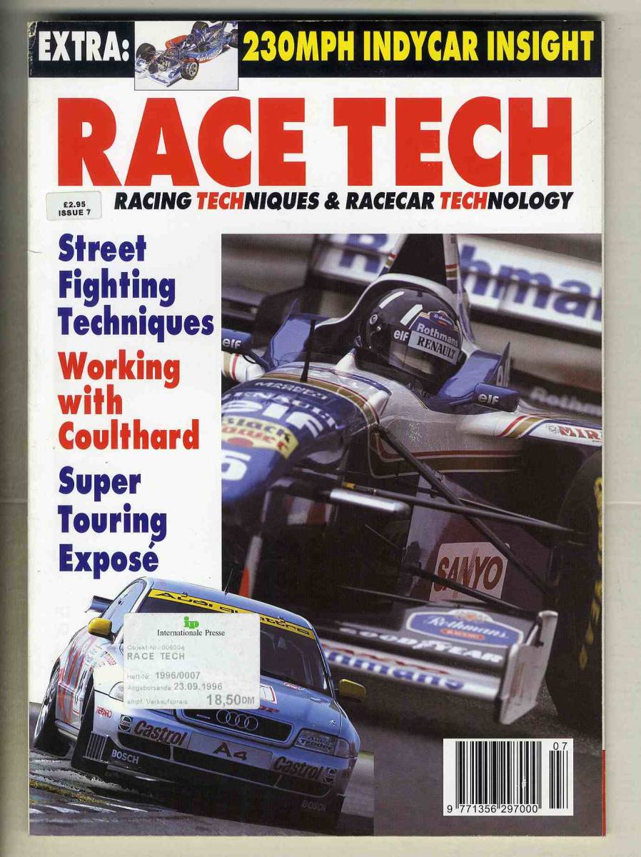 【c6222】1996年 RACE TECH - ISSUE7／F1モナコGP、スーパーツーリングカー、デビッド・クルサードとの仕事、...