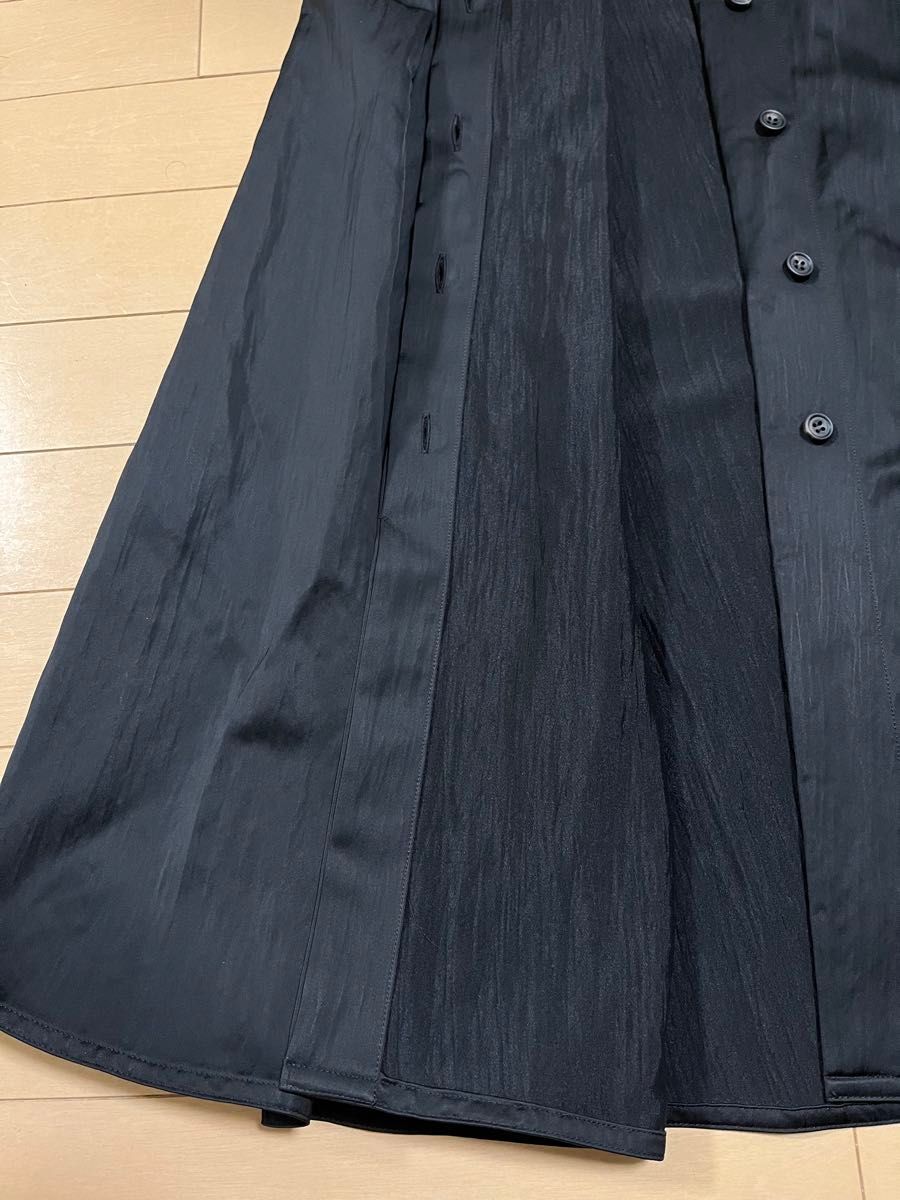 美品/Deuxieme Classe サテンボリュームスカート ブラック 美品/Deuxieme Classe サテンボリュームスカート ブラック