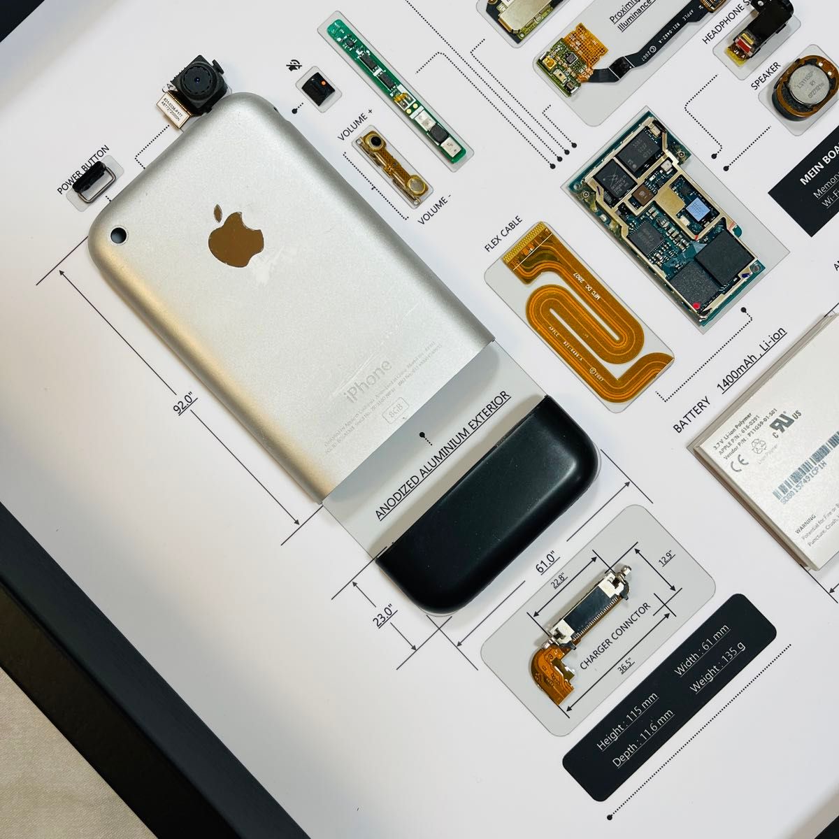 プレミアム端末】iPhone 2G 標本アート 高級木製ボックス プレミアム端末】iPhone 2G 標本アート 高級木製ボックス