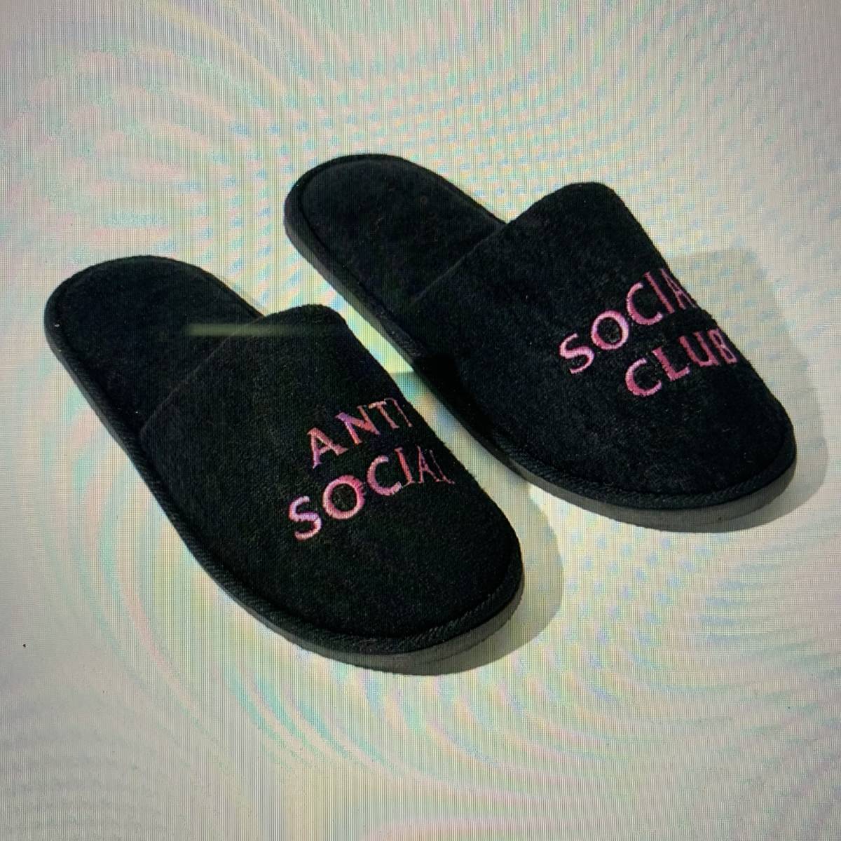 ANTI SOCIAL SOCIAL CLUB NO SHOES BLACK slippers anti so- car Lucra b new goods unopened 