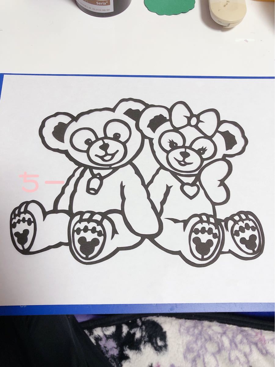 Paypayフリマ ダッフィー 切り絵 Paypayフリマ ダッフィー 切り絵