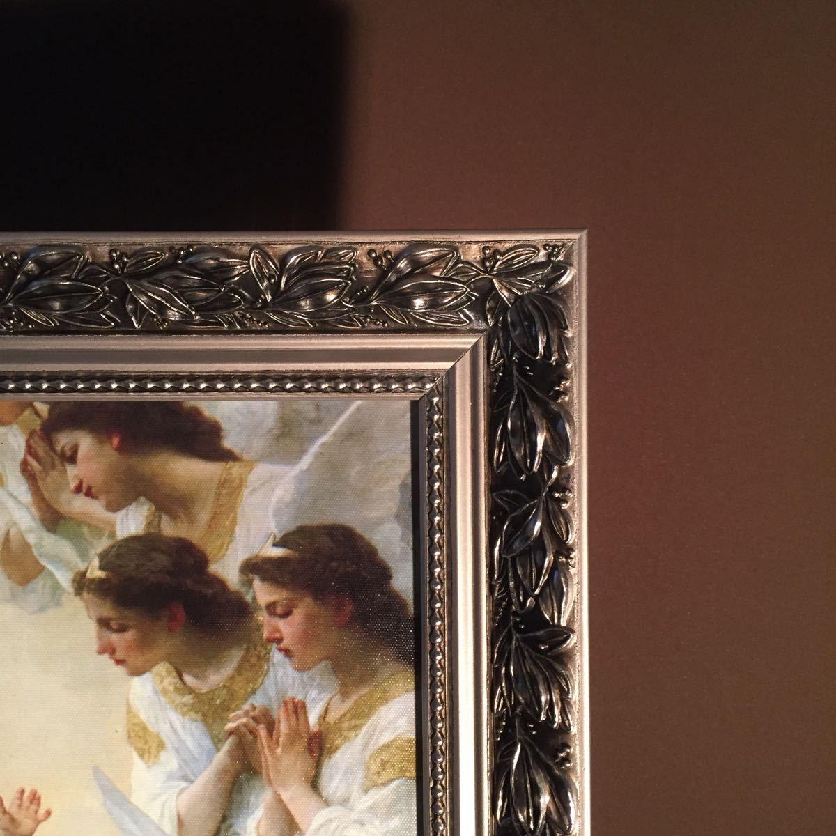 プリントアート ブーグロー 天使と聖母 額付 絵画 インテリア 有名絵画