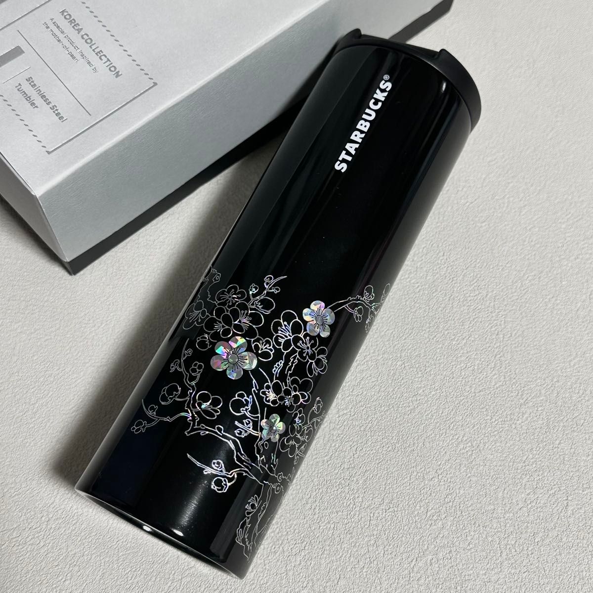 韓国限定】STARBUCKS スタバ タンブラー 螺鈿 ブラック 黒 韓国限定】STARBUCKS スタバ タンブラー 螺鈿 ブラック 黒