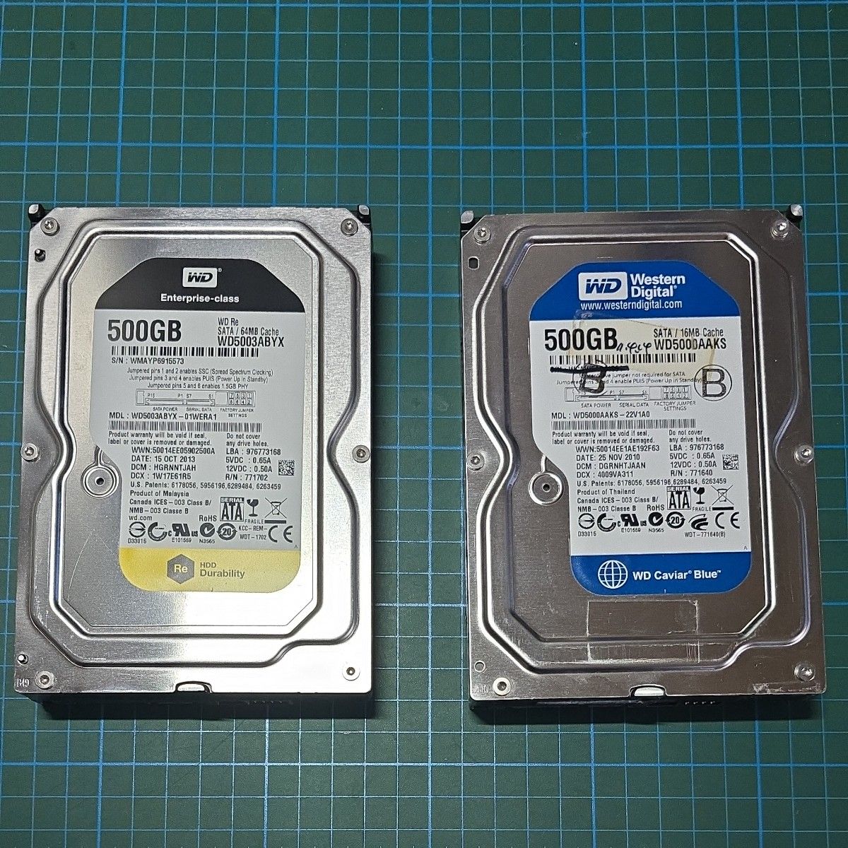 WD SATA HDD 3.5インチ 500GB SATA 2個 set