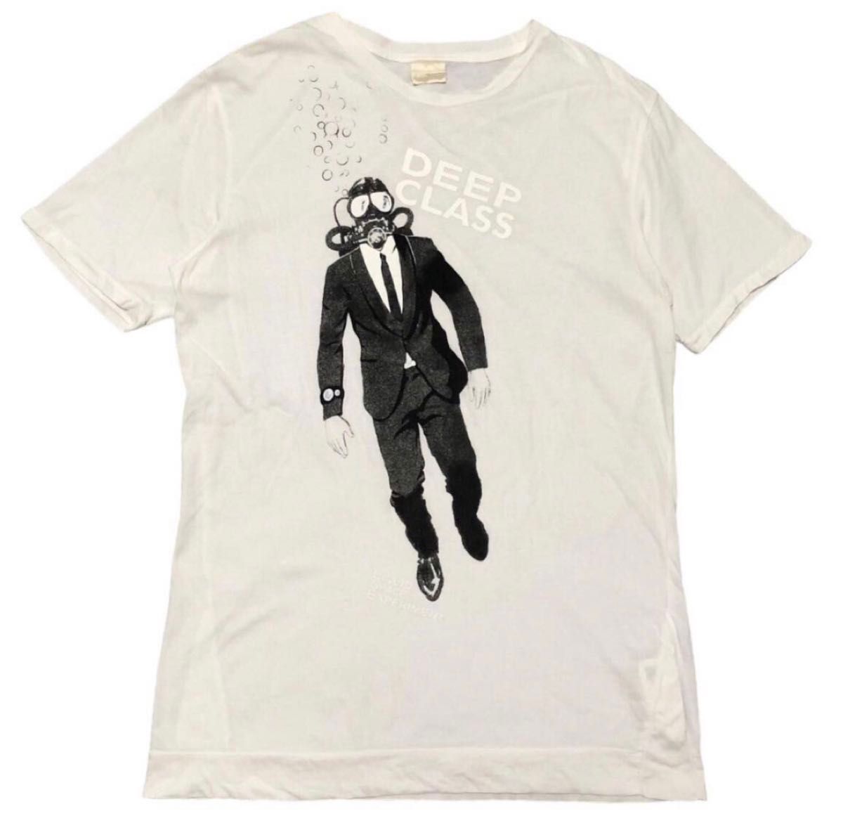 国内発送 DISEL/ディーゼル プリント 半袖コットンTシャツ DIESEL ディーゼル DEEP CLASS スーツダイバープリント コットン