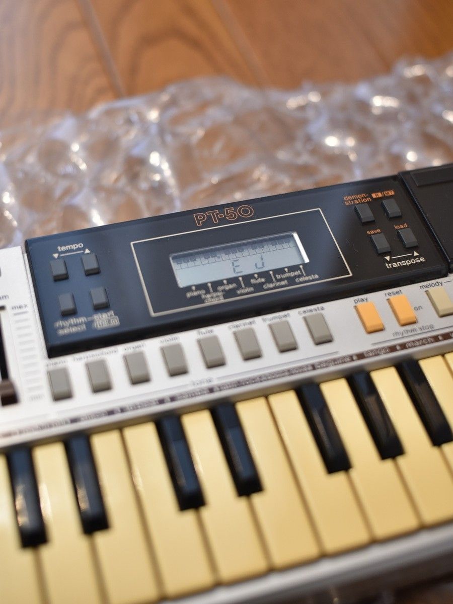 カシオ CASIO PT-50 1983年発表 ROMパックを採用した電子 カシオ CASIO PT-50 1983年発表 ROMパックを採用した電子