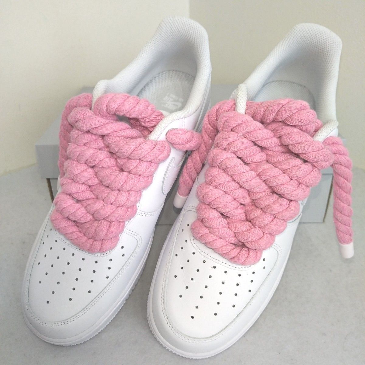ROPE AF1 レディース ピンクロープカスタム ナイキエアフォース ROPE AF1 レディース ピンクロープカスタム ナイキエアフォース
