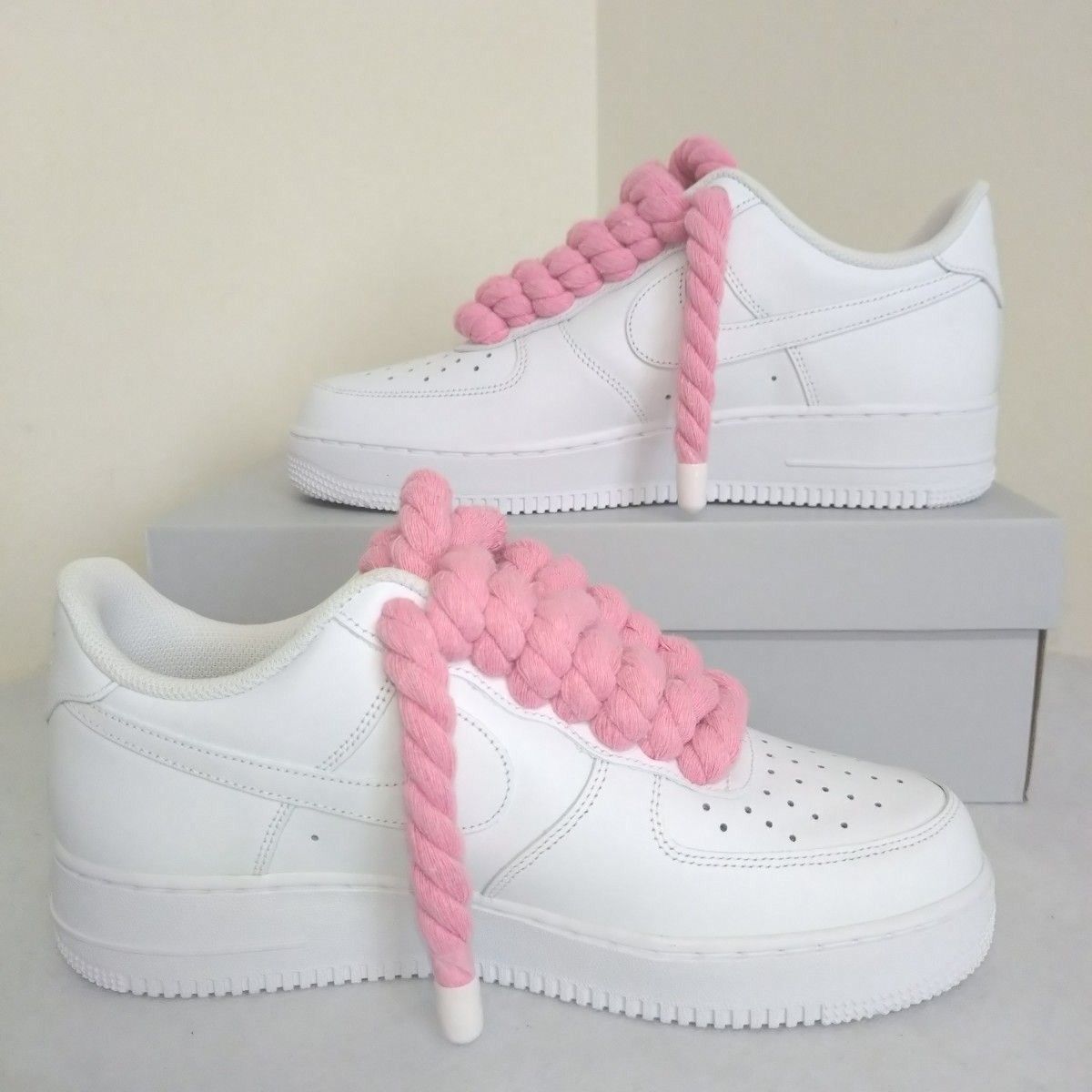 ROPE AF1 レディース ピンクロープカスタム ナイキエアフォース ROPE AF1 レディース ピンクロープカスタム ナイキエアフォース
