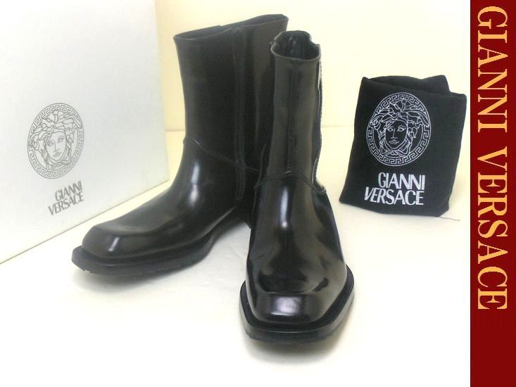 [ unused goods ] domestic Versace . company store buy Gianni * Versace shoes leather shoes leather boots 41 1/2*. forecast 25.5.26.* unused goods 